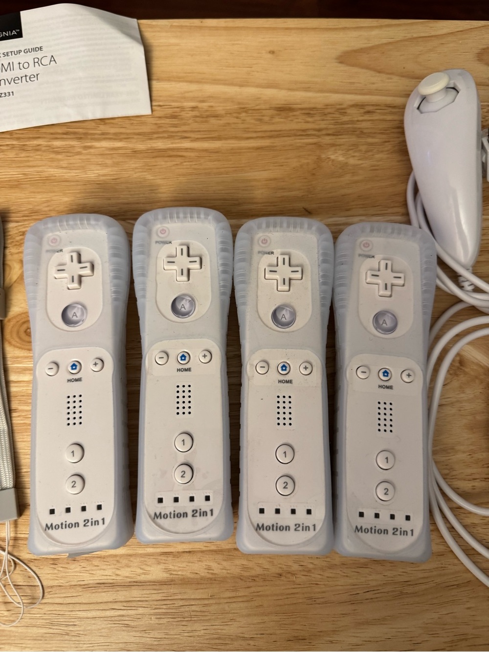 White Motion 2in1 Wireless Game Controller Set (4-Pack)